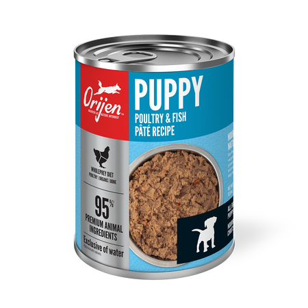 ORIJEN Premium Wet Dog Food Puppy Poultry + Fish Pate Recipe 363g