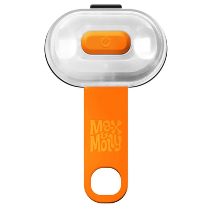 Max & Molly Urban Pets Matrix Ultra LED Rechargeable Safety Light Orange