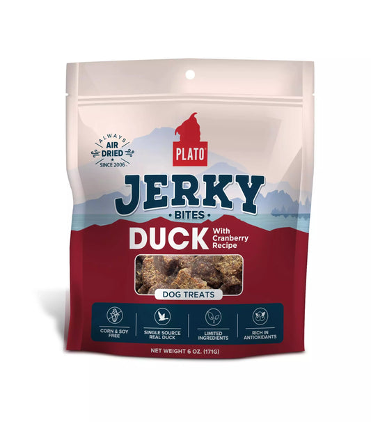 Plato Pet Treats Jerky Bites - Duck with Cranberry 170g
