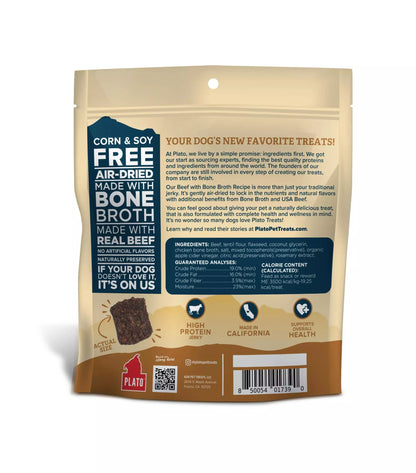 Plato Pet Treats Jerky Bites - Beef with Bone Broth 170g