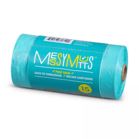 Messy Mutts Advanced Biorecycle Poop Bag, 1 Refill Roll