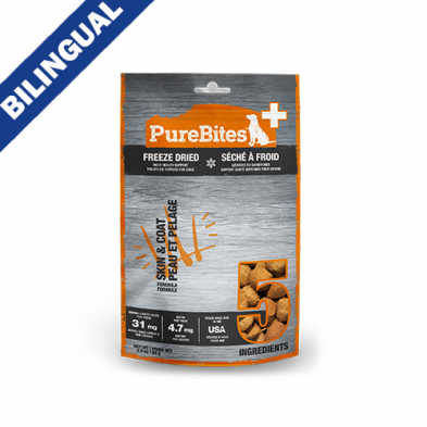 PUREBITES®+ SKIN & COAT FORMULA FREEZE DRIED DAILY HEALTH SUPPLEMENT FOR DOGS