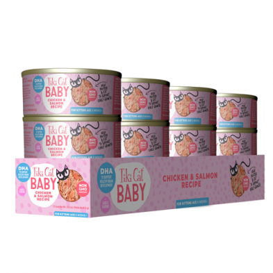 Tiki Cat® Baby™ Chicken & Salmon Recipe Wet Food for Kittens Age 8 Weeks and Over  2.4 oz