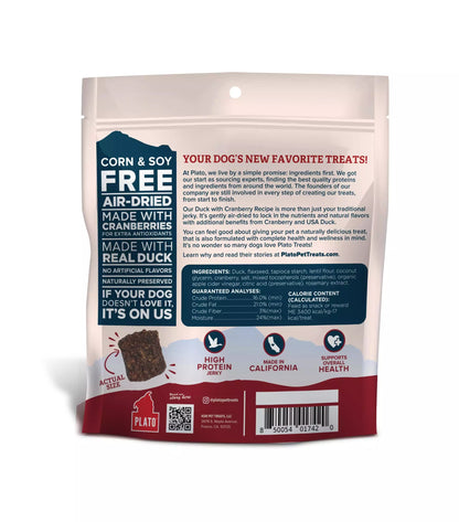 Plato Pet Treats Jerky Bites - Duck with Cranberry 170g