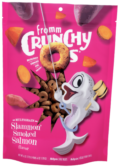 FROMM® CRUNCHY O'S® SLAMMON' SMOKED SALMON MULTIGRAIN DOG TREATS