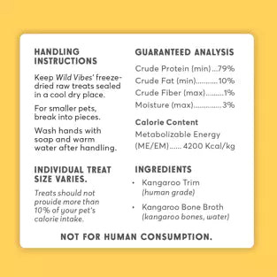 Wild Vibes Kangaroo & Bone Broth Treats 58g