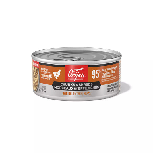 ORIJEN Chunks + Shreds Wet Cat Food Original Entrée 155g