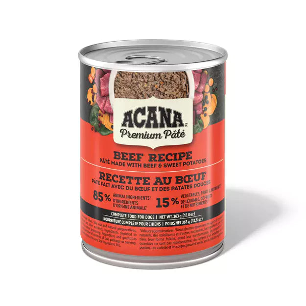 ACANA Premium Pate Wet Dog Food Beef Recipe 363g