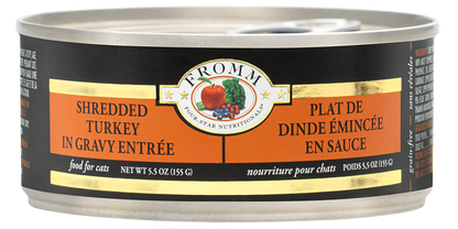 FROMM® FOUR STAR NUTRITIONALS® SHREDDED TURKEY IN GRAVY ENTRÉE WET CAT FOOD