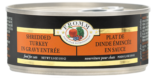 FROMM® FOUR STAR NUTRITIONALS® SHREDDED TURKEY IN GRAVY ENTRÉE WET CAT FOOD