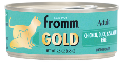 FROMM® GOLD ADULT CHICKEN, DUCK, & SALMON PÂTÉ FOOD FOR CATS