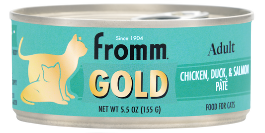 FROMM® GOLD ADULT CHICKEN, DUCK, & SALMON PÂTÉ FOOD FOR CATS