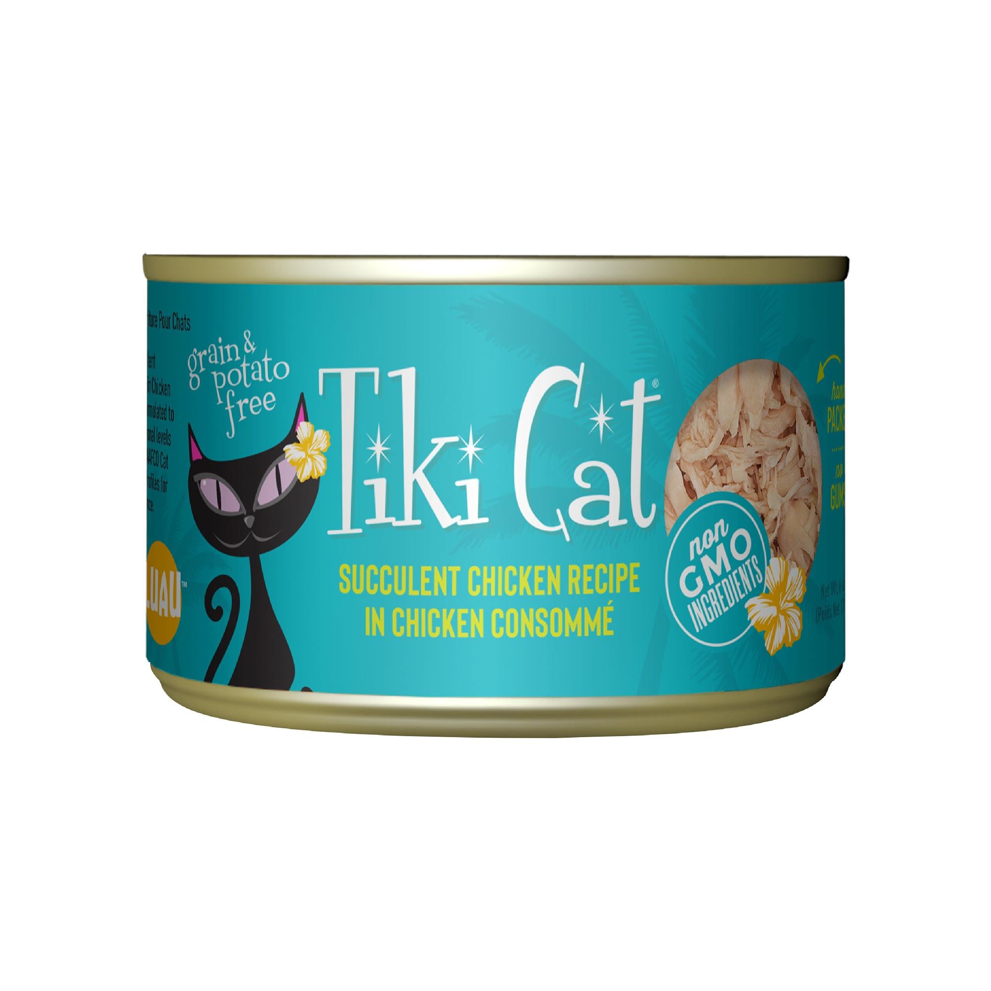 Tiki Cat® Luau™ Succulent Chicken Recipe in Chicken Consommé Wet Cat F ...