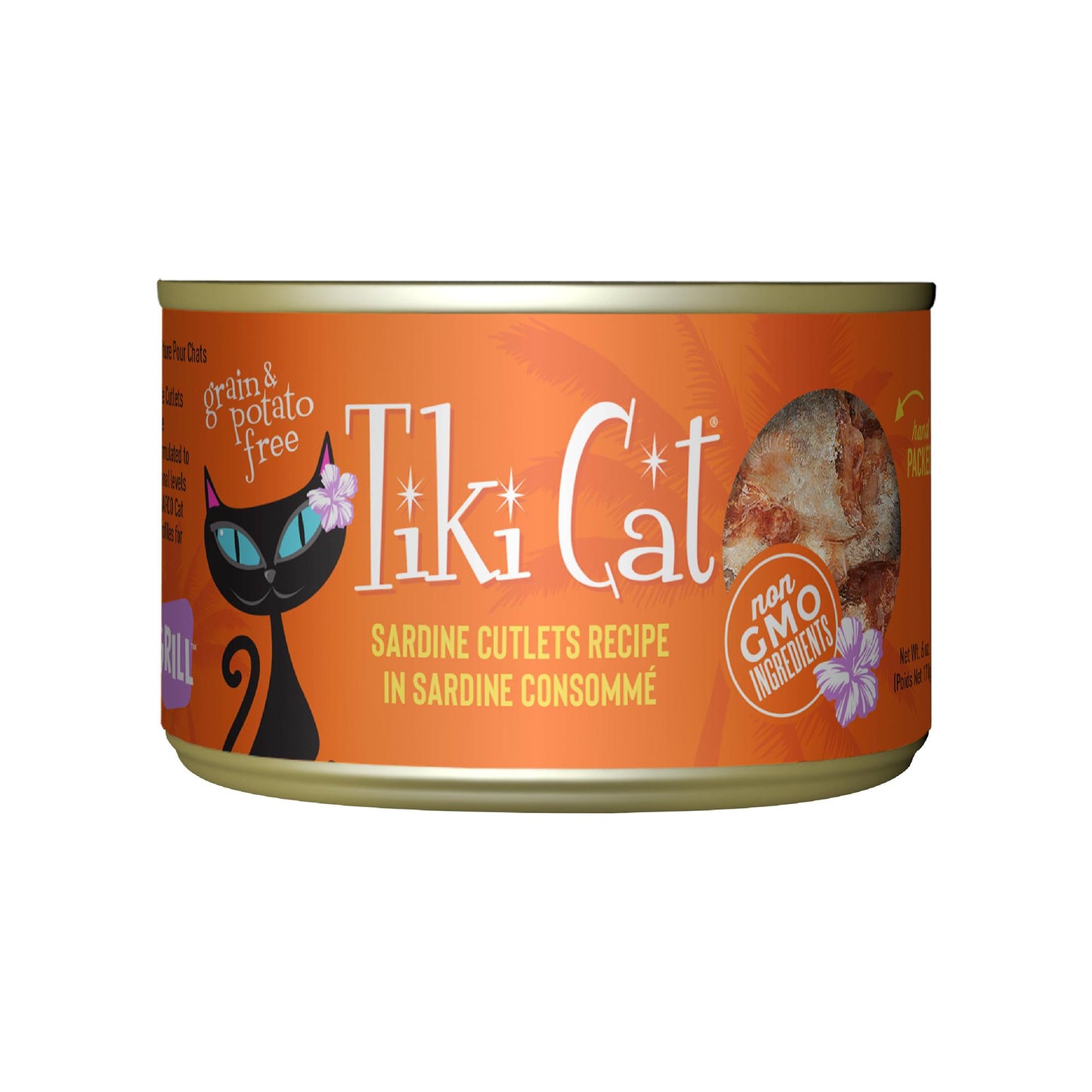 Tiki Cat® Grill™ Sardine Cutlets Recipe in Sardine Consommé Wet Cat Food