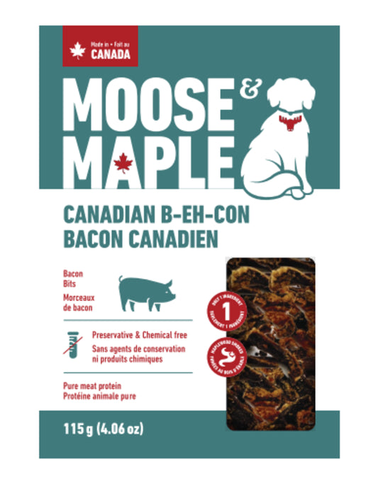 Moose & Maple Canadian B-eh-con - Bacon Bits Dog Treats 115g