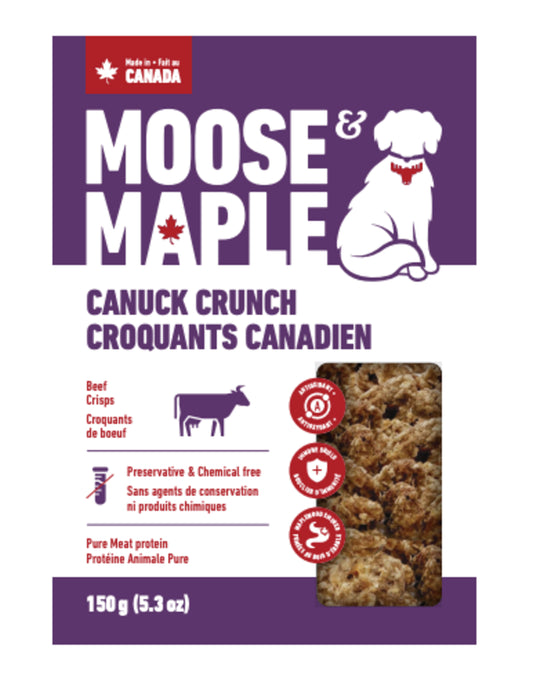 Moose & Maple Canuck Crunch - Beef Crisps Dog Treats 150g