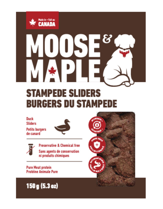 Moose & Maple Stampede Sliders - Duck Dog Treats 150g