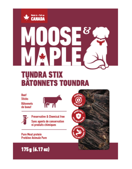 Moose & Maple Tundra Stix - Beef Sticks Dog Treats 175g