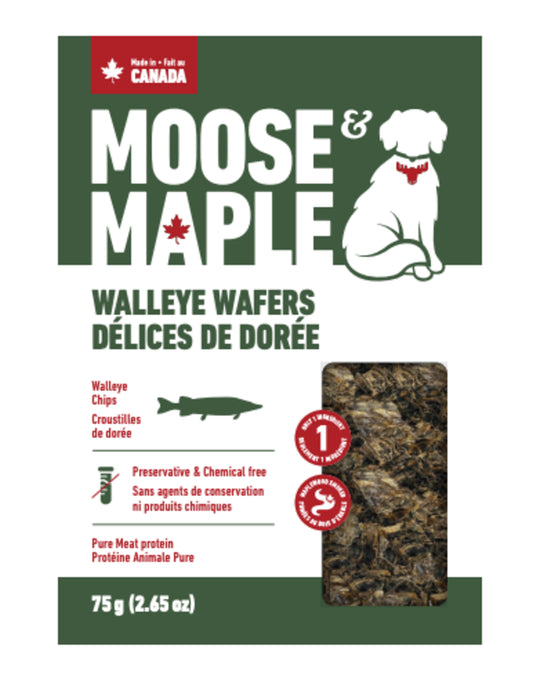 Moose & Maple Walleye Wafers Dog Treats 75g
