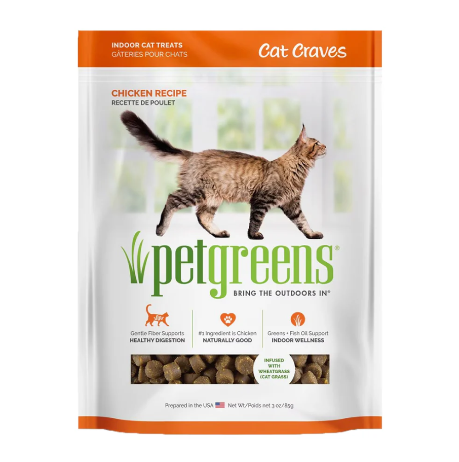 Pet Greens® Cat Craves Chicken Recipe Cat Treat 3 oz