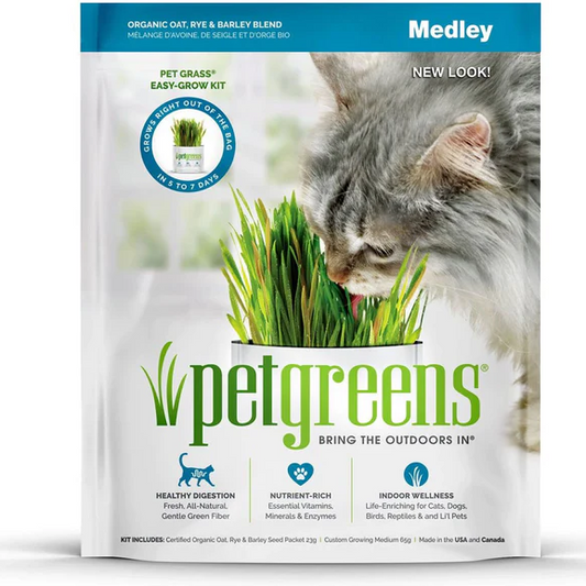 Pet Greens® Pet Grass® Easy-Grow Kit Medley Organic Oat, Rye & Barley Blend 88gm
