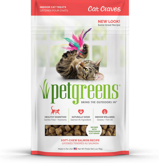 Pet Greens® Cat Craves Salmon Recipe Cat Treat 3 oz