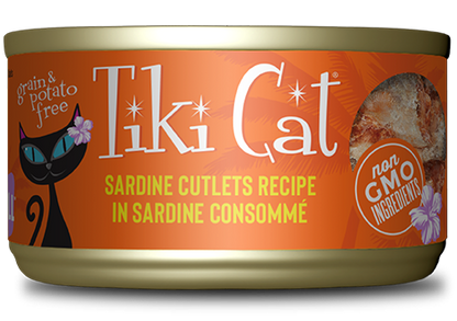 Tiki Cat® Grill™ Sardine Cutlets Recipe in Sardine Consommé Wet Cat Food