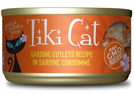 Tiki Cat® Grill™ Sardine Cutlets Recipe in Sardine Consommé Wet Cat Food