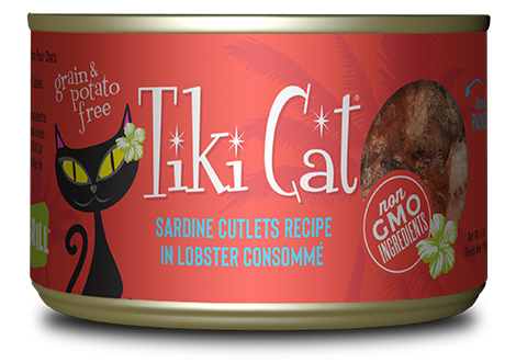 Tiki Cat® Grill™ Sardine Cutlets Recipe in Lobster Consommé Wet Cat Food