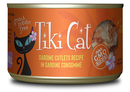 Tiki Cat® Grill™ Sardine Cutlets Recipe in Sardine Consommé Wet Cat Food