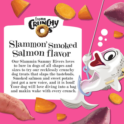 FROMM® CRUNCHY O'S® SLAMMON' SMOKED SALMON MULTIGRAIN DOG TREATS