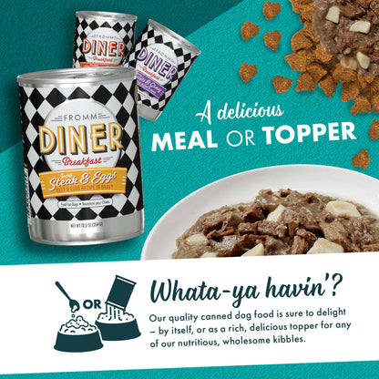 FROMM® DINER SAM'S STEAK & EGGS BEEF & EGGS IN GRAVY STEW WET DOG FOOD
