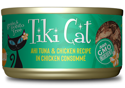 Tiki Cat® Luau™ Ahi Tuna & Chicken Recipe in Chicken Consommé Wet Cat Food