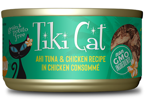 Tiki Cat® Luau™ Ahi Tuna & Chicken Recipe in Chicken Consommé Wet Cat Food