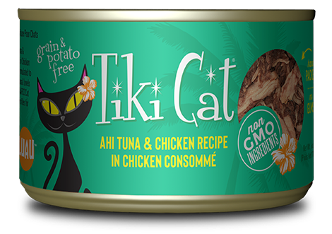 Tiki Cat® Luau™ Ahi Tuna & Chicken Recipe in Chicken Consommé Wet Cat Food