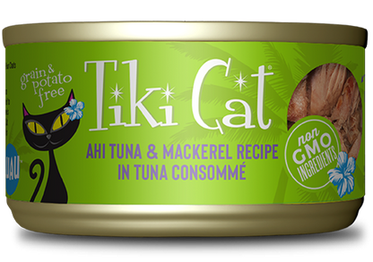 Tiki Cat® Luau™ Ahi Tuna & Mackerel Recipe in Tuna Consommé Wet Cat Food