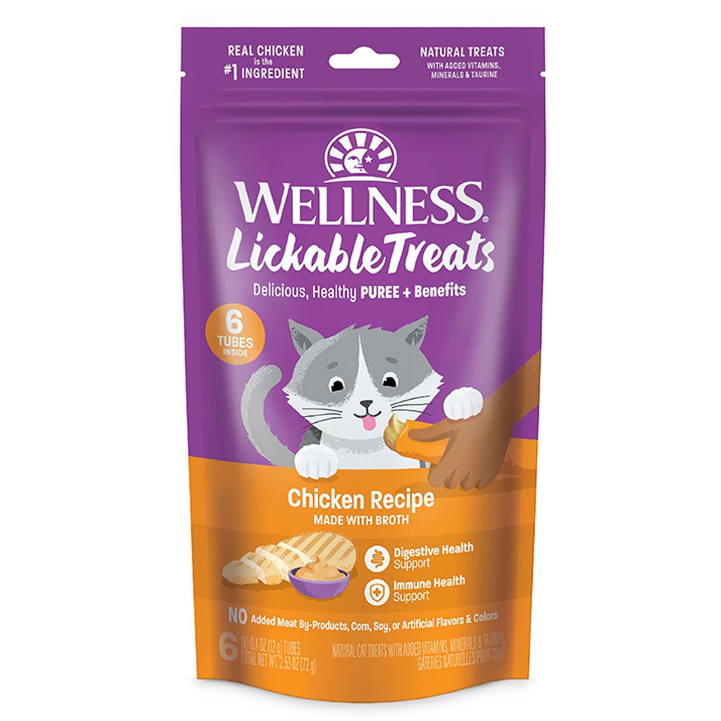 Wellness® Kittles™ Grain Free Chicken Recipe Lickable Soft Puree Cat Treats 2.5oz