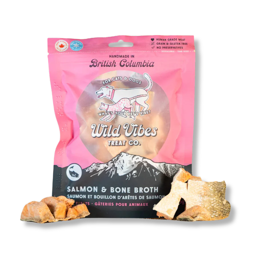 Wild Vibes Salmon & Bone Broth Treats 75g