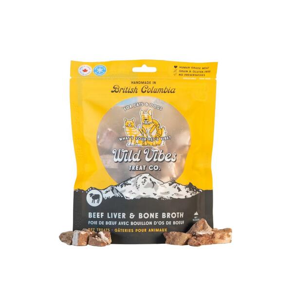 Wild Vibes Beef Liver & Bone Broth Treats 80g